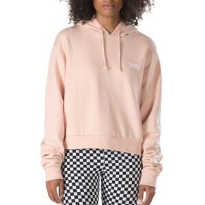 Cropped girls light Pink Vans Hoodie